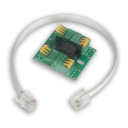 4x1-Wire (DS18B20) splitter with spring terminals