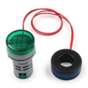Voltmeter Ammeter LED 28 mm 20 ÷ 380 V / 100 A MIX of colors