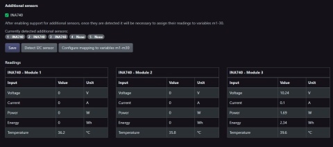 INA740 - configuration and status in LK4
